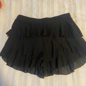 Black Tiered Ruffle Skirt